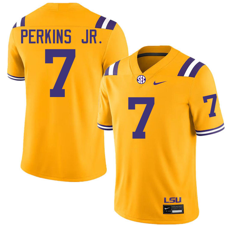 #7 Harold Perkins Jr. LSU Tigers Jersey,Louisiana State University Tigers Football Jersey-Gold #7 Harold Perkins Jr. LSU Tigers Jersey,Louisiana State University Tigers Football Jersey-Gold